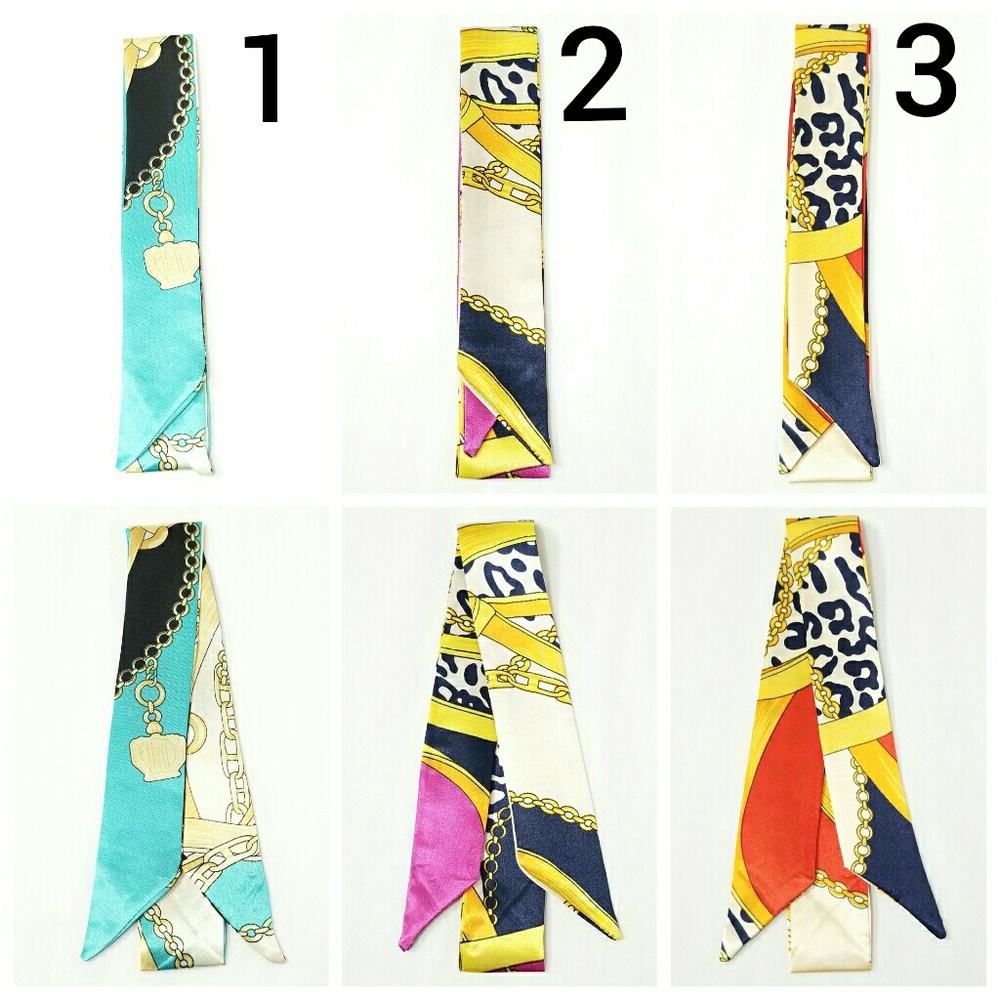 New! 2pc Any Design From 1 to 3 Satin Scarves